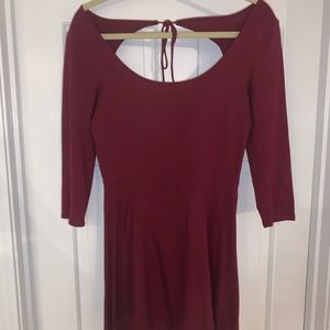 maroon dress